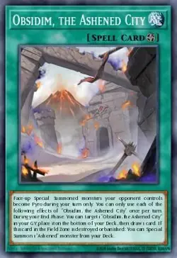 YUGIOH MP25-EN176 Obsidim, the Ashened City Ultra 1st Edition NM - Image 1