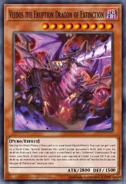 YUGIOH MP25-EN175 Veidos the Eruption Dragon of Extinction Ultra 1st Edition NM - Image 1