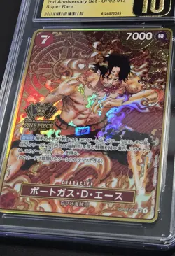 2024 ONE PIECE JAPANESE 2ND ANNIVERSARY SET PORTGAS D. ACE CGC 10 PRISTINE - Image 2