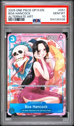 2025 ONE PIECE OP13-CARRYING ON HIS WILL ALTERNATE ART #051 BOA HANCOCK PSA 10 - Image 1