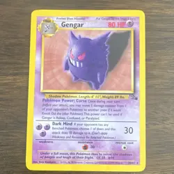Pokemon Gengar Fossil Rare 20/62 Unlimited Regular 80 HP English Card - Image 1