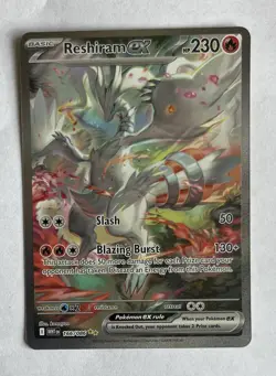 Reshiram EX 166/086 English SIR White Flare MINT Pack Fresh Pokemon TCG Card - Image 1