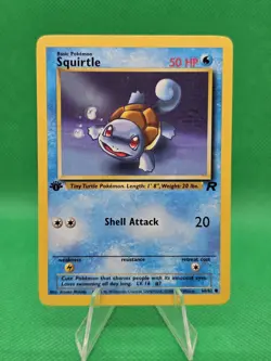 Pokemon TCG Squirtle Team Rocket 68/82 1st Edition Common Card LP+ WOTC Vintage - Image 1