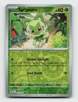 Sprigatito 012/193 Common PAL Paldea Evolved Pokemon Reverse Holo Near Mint - Image 1