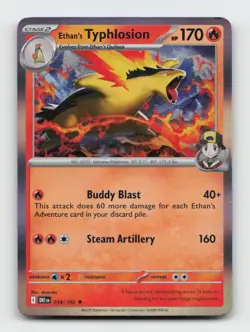 Ethan's Typhlosion 034/182 Rare DRI Destined Rivals Pokemon Holo Near Mint - Image 1