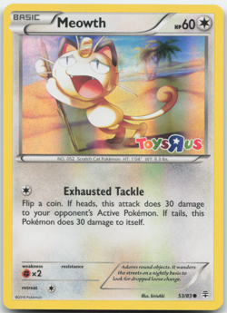 Meowth 53/83 Generations Toys R Us Promo Pokemon Card LP - Image 1