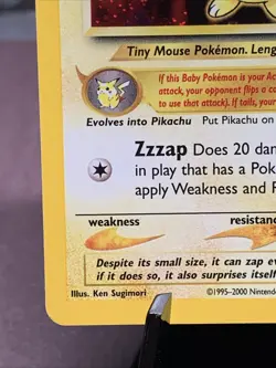 Pokemon TCG Pichu 12/111 Neo Genesis Holo Rare WOTC VTG 2000 NM-/LP+ - Image 5