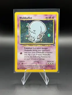 Pokemon Card - Wobbuffet Holo Shiny Rare 16/75 WOTC Vintage Neo Discovery MP - Image 1