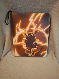 Raichu Pokemon TCG Multicolor 9-Pocket Binder Album with Zipper - Image 1