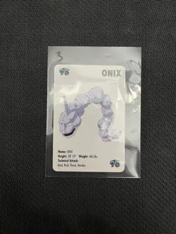 1998 POKEMON ONIX CARD KFC MINI NINTENDO Card #95 - Image 3