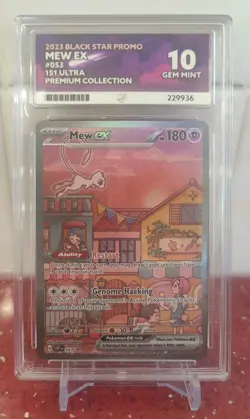 Mew EX Pokemon 151 UPC Promo ACE 10 - PERFECT SUBGRADES - Image 2