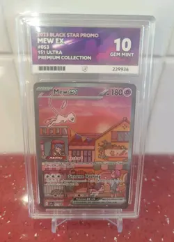 Mew EX Pokemon 151 UPC Promo ACE 10 - PERFECT SUBGRADES - Image 3