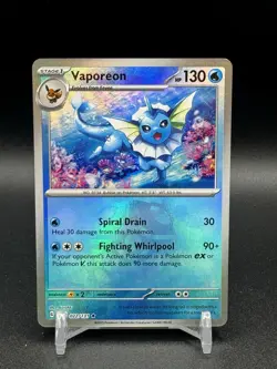 Vaporeon 022/131 Master Ball Prismatic Evolutions English NM/M Pokemon TCG - Image 1