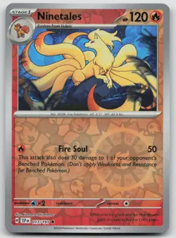 Ninetales 017/191 Surging Sparks Pokemon Reverse Holo NM Uncommon - Image 1