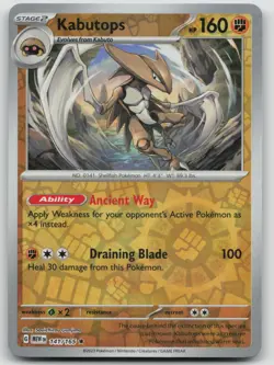 Kabutops 141/165 151 Pokemon Reverse Holo NM Rare - Image 1