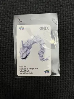 1998 POKEMON ONIX CARD KFC MINI NINTENDO Card #95 - Image 3