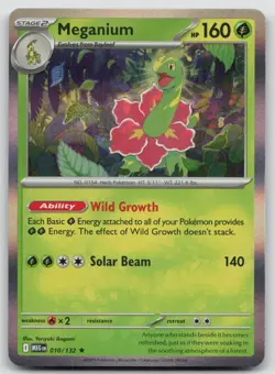 Meganium 010/132 Mega Evolution Pokemon Holo NM Rare - Image 1