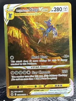 Pokemon Origin Forme Dialga VSTAR Secret Rare Holo GG68/GG70 Crown Zenith - Image 1