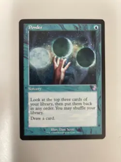 MTG Ponder Time Spiral Magic the Gathering - Image 1