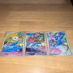 Pokemon First Partners Illustration Collection Gen. 7 Starters Set | Promo - Image 1