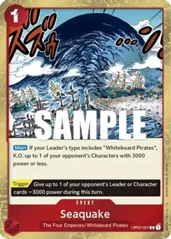 NM-Mint, English One Piece Seaquake - OP02-021 - R - Foil Paramount War OP02 One - Image 1