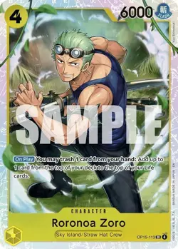 One Piece TCG Roronoa Zoro OP15-113 SR NM English - Image 1
