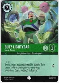 Buzz Lightyear Space Ranger 211/204 Epic Foil Wilds Unknown NM Disney Lorcana - Image 1