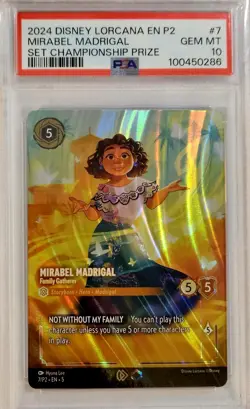2024 MIRABEL MADRIGAL Disney Lorcana #7 Set Championship Prize PSA 10 GEM MINT - Image 1