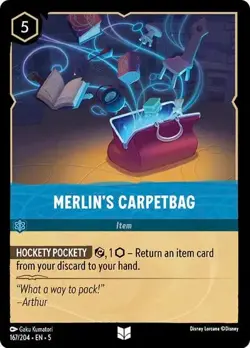 Merlin's Carpetbag 167/204 COLD FOIL Shimmering Skies Disney Lorcana - Image 1