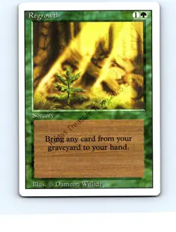 Regrowth Green Uncommon Revised Edition MTG LP Exc/Exc+ - Image 1