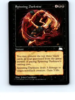 Spinning Darkness [x2] Black Common Weatherlight MTG NP NM/NM+ - Image 1