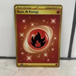 Fire Energy 230/197 Gold Secret Rare Pokemon Obsidian Flames NM - Image 1