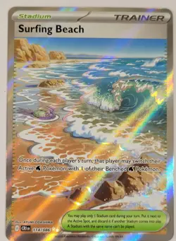 Surfing Beach 114/086 - Full Art Ultra Rare - Chaos Rising - Pokemon TCG - Image 1