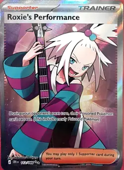 Nintendo Pokemon TCG Roxie's Performance 112/086 UR Holo Full Art EN - Image 1