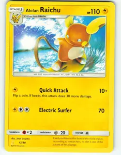 Alolan Raichu - 17/30 Lycanroc & Alolan Raichu - Pokemon TCG - 2017 - Image 1