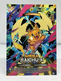 RAICHU MEGA X - GOLD HOLO - MEGA EVOLUTION PRISMA 2026 - POKEMON - Image 1