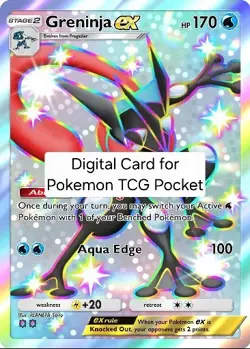 Pokemon TCG Pocket - Pulsing Aura - Greninja EX Shiny 2 Star (English) - Image 1