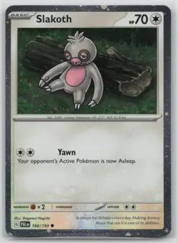 Pokemon Card Slakoth (Cosmos Holo) Common Miscellaneous Cards & Products 160/193 - Image 1