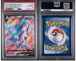 2021 POKEMON SWORD & SHIELD CHILLING REIGN #167 GALARIAN RAPIDASH V PSA 10 - Image 2