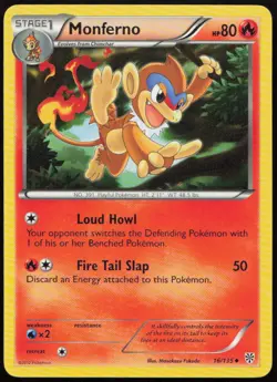 Monferno 16/135 NM Plasma Storm Uncommon Pokemon - Image 1