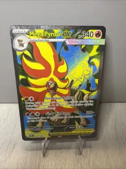 Pokemon Mega Pyroar ex 99/86 Full Art Double Ultra Rare Chaos Rising ME04 - Image 1