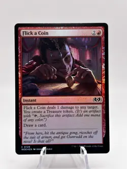 Flick a Coin 0128 Foil Wilds of Eldraine WOE MTG NM - Image 1