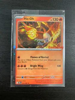2026 Mega Evolution Promos Ho-Oh Sealed GameStop Stamp Promo #10/86 - Image 1