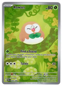 2026 Pokemon: Rowlet illustration rare 090/088 mega evolution: perfect order NM - Image 1