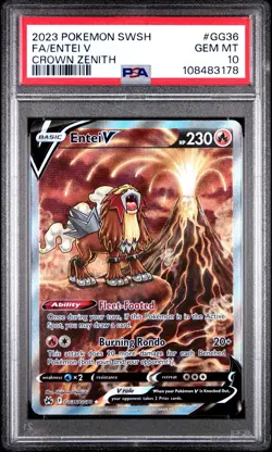 Entei v Galarian Gallery Holo Ultra Rare Pokemon TCG GG36/GG70 - Image 1