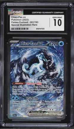 2023 Pokemon Paldea Evolved SIR Chien-Pao ex #261 CGC 10 - Image 1