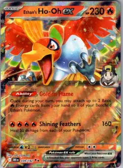 Ethan's Ho-Oh ex 039/182 Double Rare Destined Rivals Pokemon Near Mint - Image 1