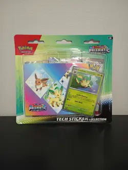 Pokemon Scarlet & Violet Prismatic Evolutions Tech Sticker Collection - Leafeon - Image 1