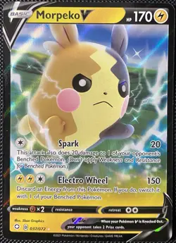 Morpeko V 037/072 Shining Fates Holo - Pokemon Card - Image 1