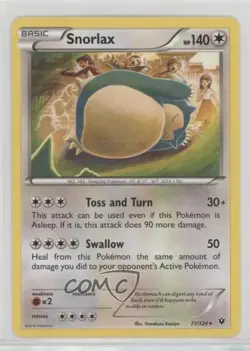 Snorlax Pokemon XY Fates Collide #77 - Image 1
